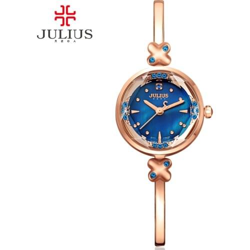 Watch Women Fashion Watches 2016 Casual Dress Bangle Watch Rose Gold Julius Top Brand Rhinestone Relogio Feminino Dourado JA-878