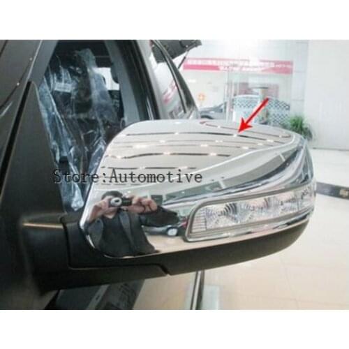 2pcs/lots Car Styling Chrome Side Door Plating Decorative Rear Mirror Cover For KIA Sorento 2013 2014