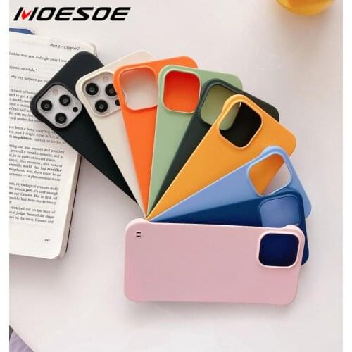 For iPhone 12 Pro Max 11 XS Max XR X 8 7 Plus Frameless Ultra Thin Hard PC Back Case Pure Color Matte Cover For iPhone 11 Case