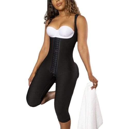 Fajas Compression Fabric Abdominal Control Adjustable Shoulder Clasps and Natural Buttock Lift System
