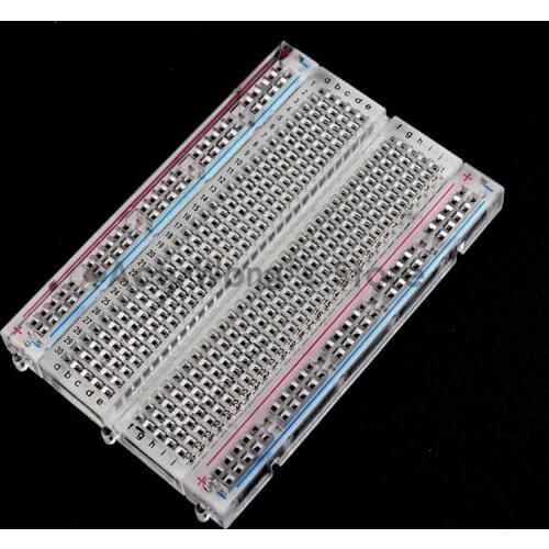 Quality mini bread board / breadboard 8.5CM x 5.5CM 400 holes Transparent