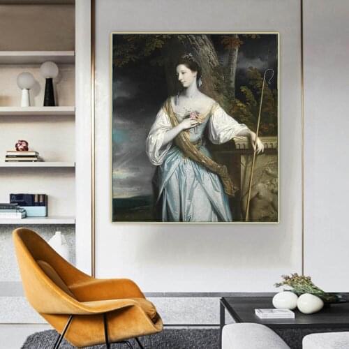 Anne Dashwood, Later Countess of Galloway by Sir Joshua Reynolds Canvas Oil Painting Aesthetics Hanging Decor Home Decoration