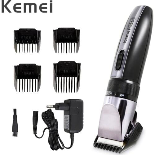Kemei Brand Mens Hairstyle Electric Hairdressing Machine Low Noise Ceramic Hair Clipper 110-240V Wireless Cutting Machine 40D