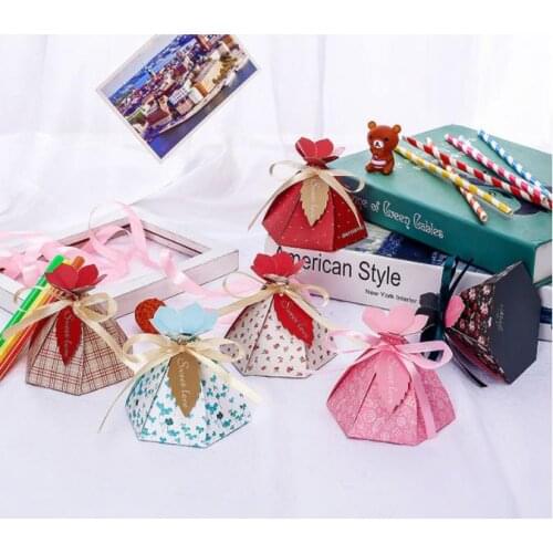 20pc Candy Box With ribbon chocolate gift boxes souvenirs for guests wedding favors and gifts Birthday Baby Shower Favors boxes