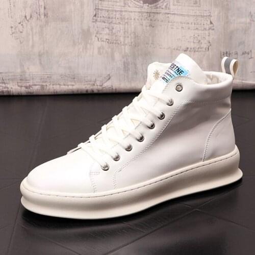 Stephoes Luxury Men Fashion Casual Ankle Boots Spring Autumn Thick Bottom High Top Youth Trending Sneakers Male Leisure Shoes