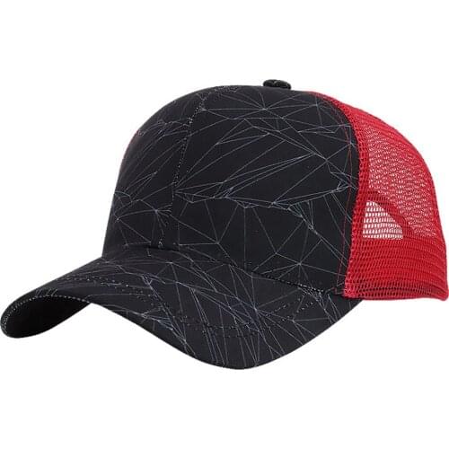 Summer Patchwork Breathable Casquette Ponytail Messy Buns Baseball Caps High Quality Adjustable Hats Sun protection Mesh Cap