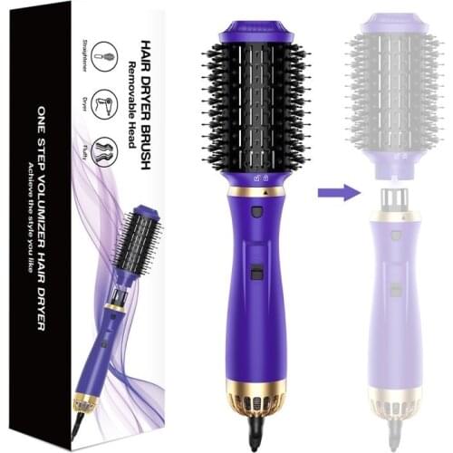 1200W Hair Dryer Hot Air Brush Styler and Volumizer Hair Straightener Curler Comb Roller One Step Electric Ion Blow Dryer Brush