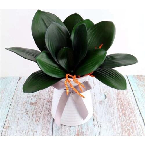 Simulation Phalaenopsis Leaf Home Vase Flower Arrangement with Materials Wedding Flower Hotel Home Decoration Artificial Leaves