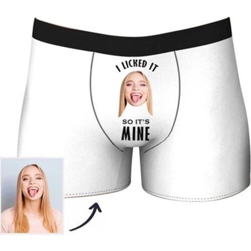 Custom Man Boxers, Personalised Underwear, Photo To Underwear, Personalised Your Boyfriend, Custom Image Underwear,Slogan
