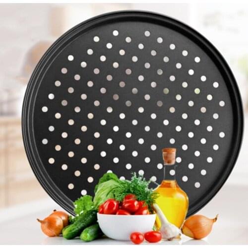 Pizza DIY Round Baking Tray Nonstick Pan Pad Mat Kitchen Bakeware Cooking Mat Oven Baking Tray Gadgets Tools For Oven