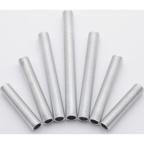 Full dental tube screw hollow straight tube rod 10mm outer teeth galvanized rod lighting lighting accessories DIY