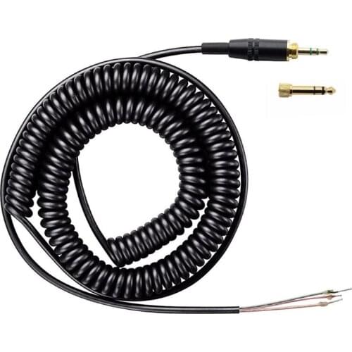 Durable Audio Cord Cable with Adapter for ATH-M50 ATH-M50s for MDR-7506 7509 Headphones