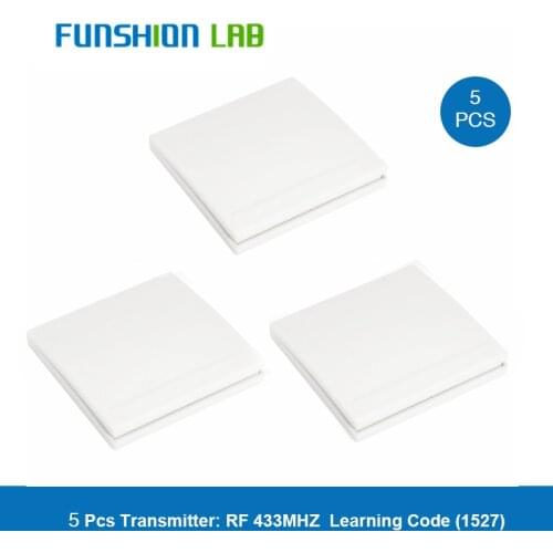 FUNSHION 5pcs Wall Remote Control Switch 433Mhz Wireless RF Transmitter AC 220V 12V 110V Receiver For Smart Home Lights Switches
