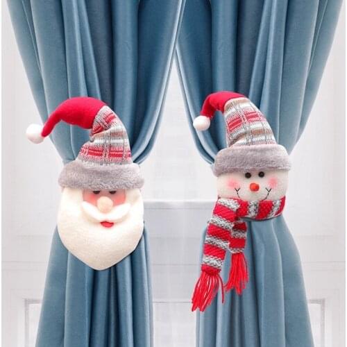 Christmas Curtain Tieback Holder Hooks Tie Backs Children Room Decoration Curtain Accessories Curtain Straps Christmas Decor