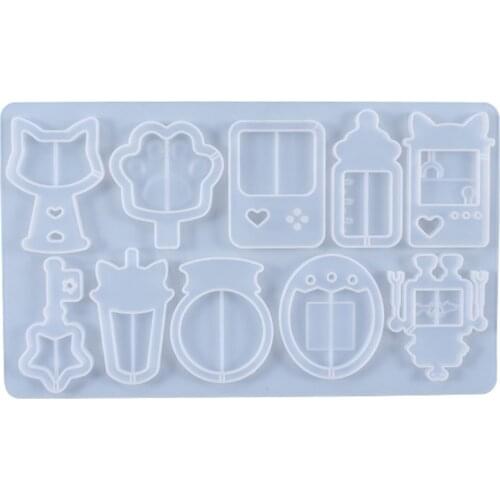 Quicksand Pendant Silicone Mold Silicone Coaster Mould DIY Casting Shaker Molds Keychains Mold