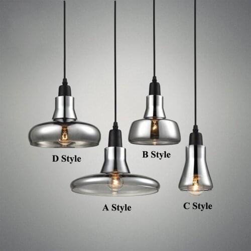 Nordic modern E27 glass shadow pendant light bar restaurant personality small pendant lamp 110V 220V 240V