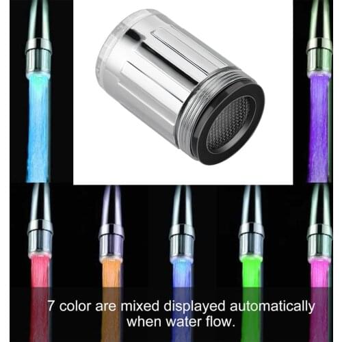 LED Water Faucet Light 7 Colors Changing waterfall Glow Shower Stream Tap universal adapter Kitchen Bathroom Accessories