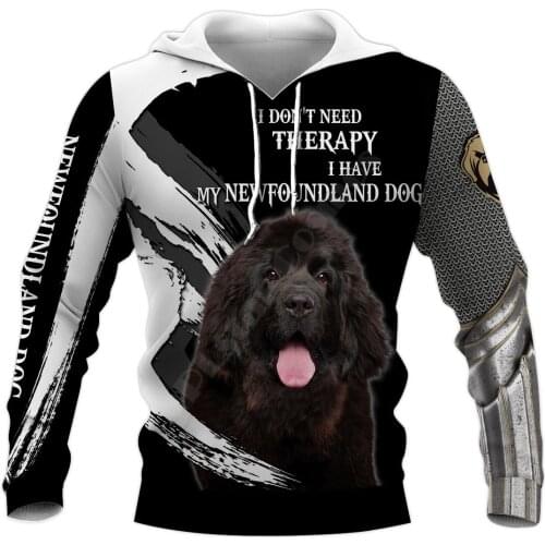 Knights Templar Newfoundland Dog 3D Hoodies Printed Pullover Men For Women Funny Sweatshirts Fashion Cosplay Apparel Sweater