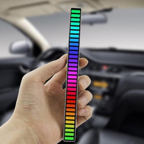 Creative RGB Music Sound Control LED Level Light Bar Rhythm Lamp Strip Light Desktop Backlight Car Vehicle Atmosphere Light