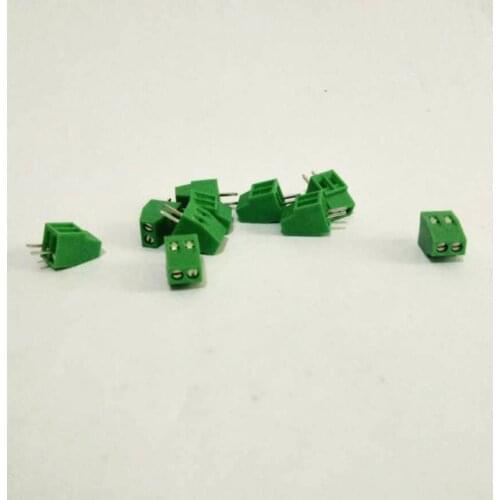 50pcs 2 Poles/2 Pin 2.54mm/0.1" Pitch PCB Universal Screw Terminal Block Connector