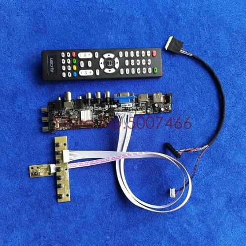 USB VGA AV 1280*800 LVDS DVB 3663 40-Pin signal digital universal display controller drive board kit fit B101EW04/BP101WX1