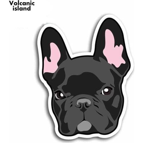 HotMeiNiFrench Bulldog Dog Funny Car Stickers Suitable For VAN RV Occlusion Scratch Waterproof Vinyl Material 13cm x 13cm
