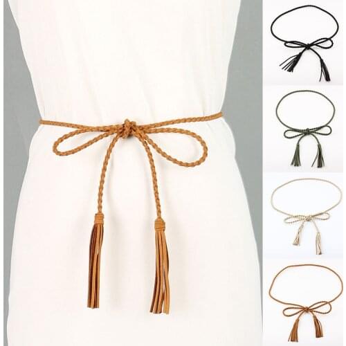Waist chain 160cm Woven Tassel Waistband Braided Belt Hot Sale waist rope Women decorated waist Ladies Tassles Belts Present