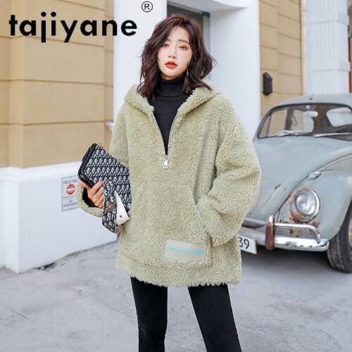 Coats Fur Real Winter Women 100% Wool Jackets Woman Sheep Fur Coat Female Pullover Sweater Mujeres Abrigos TN751