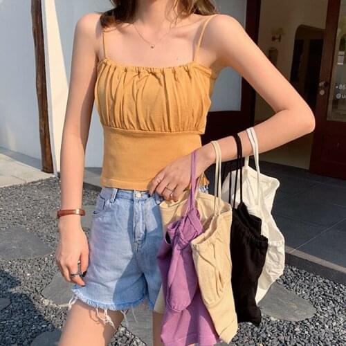 Women Corset Tops Summer Knitted Small Tank Top Vest Peplum Top Women Tank Camis Crop Top For Women
