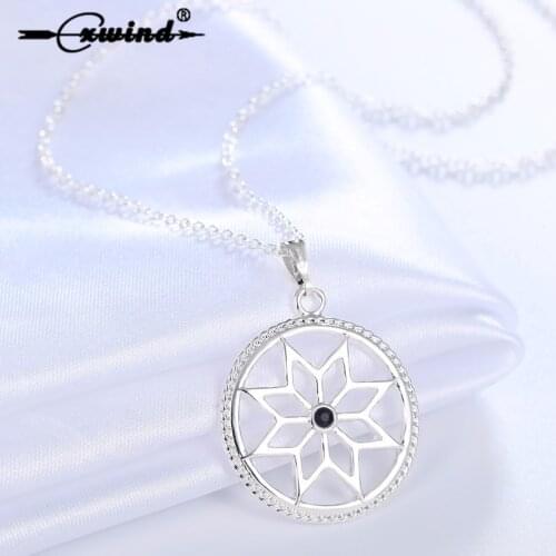 Cxwind Slavic Warding Alatir Stone Crystal Charm Pendants Necklaces for Women Star Power Necklace Bohemian bijoux femme Jewelry