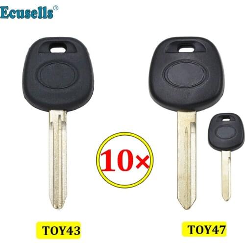 10Pcs/Lot Tranponder Key Case Key Shell for TOYOTA RAV4 COROLLA CAMRY Land Cruiser Avalon PRIUS Uncut TOY43 or TOY47 Blade