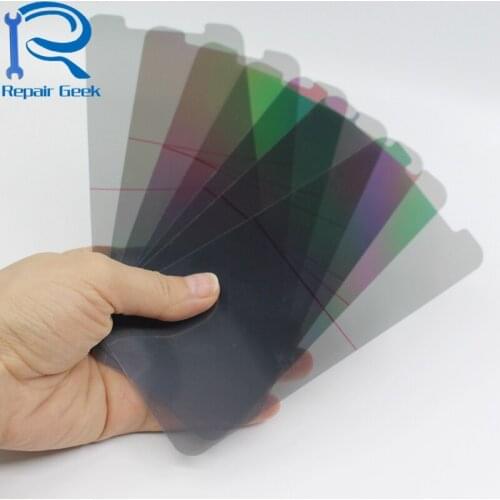 10pcs LCD Polarizer Polarization Light Film For iPhone X XS Max LCD Filter Polarizing Polaroider For iPhone XR Replacement Parts
