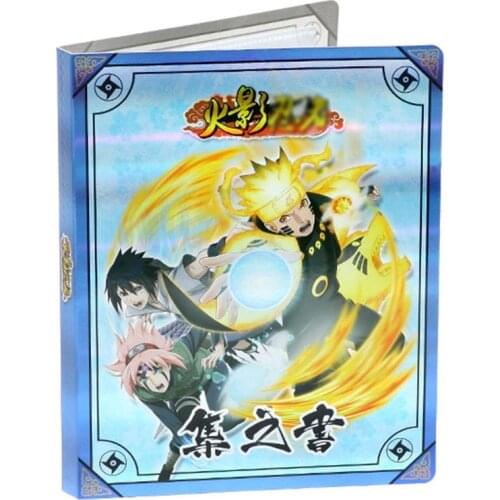 80/160PCS Album Narutoes Cards Holder Book Letters PaperGames Children Anime Character Collection Kids Gift Playing Card Toy
