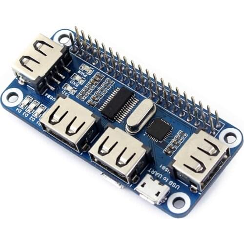 Aokin Raspberry Pi USB to Ethernet RJ45 Network Port USB HUB Splitter 3 USB Ports 5V Hat For Raspberry Pi 4 Model B/3B+/3B/Zero