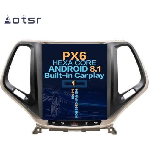 Aotsr Tesla 10.4“ Vertical screen Android 8.1 Car DVD Multimedia player GPS Navigation For JEEP Cherokee 2014-2018 carplay