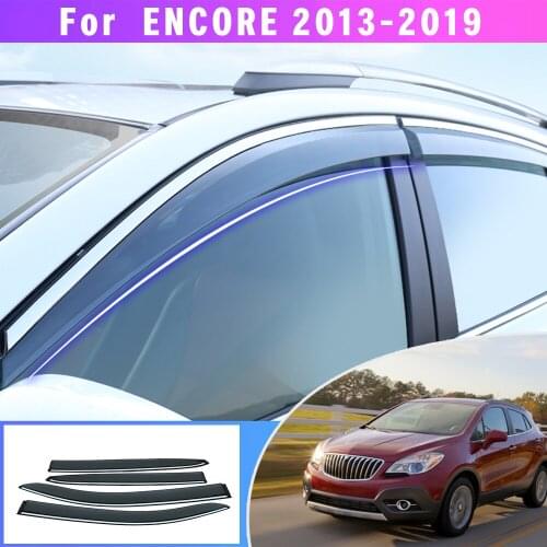 Car Styling Smoke Window Sun Rain Visor Deflector Guard Car Sunny visor For Buick Encore 2013 2014 2015 2016 2017 2018