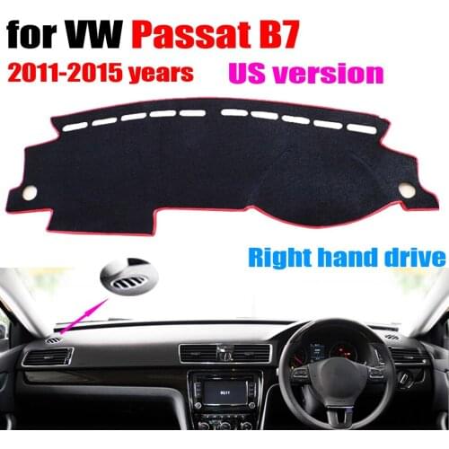 Car dashboard covers for Volkswagen VW New PASSAT B7 2011-2015 US Edition Right hand drive dash cover mat auto accessories