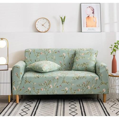 Printed Sofa Cover For Living Room Elastic Adjustable Couch Cover Extendable Covers Removable Protector For Sofa 1/2/3/4 Seater