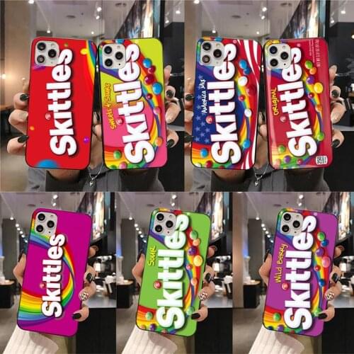 S-Skittles Sweet Sour Fruit Candies Box Phone Case For iphone 12 11 Pro Max Mini XS Max 8 7 6 6S Plus X 5S SE 2020 XR cover