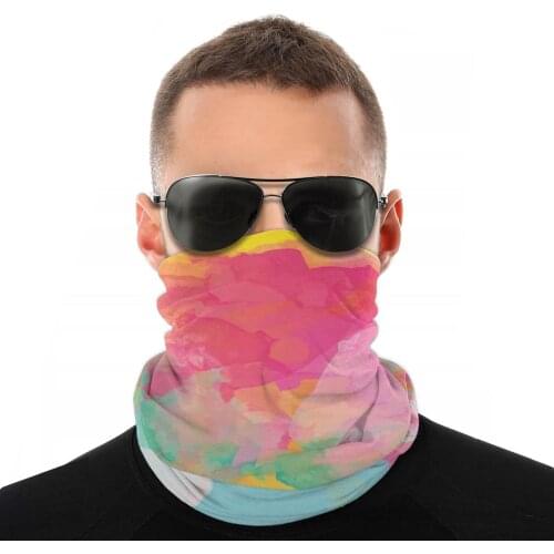 Colorful Gradient Scarf Neck Face Mask Men Women Halloween Neck Gaiter Neck Bandana Dustproof Headwear Cycling Hiking