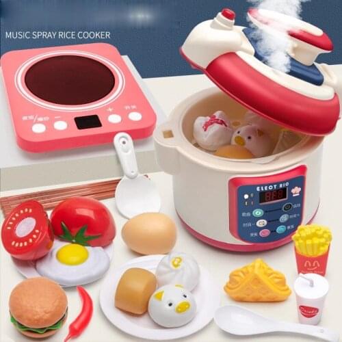 Childrens toy simulation air-jet rice cooker play house toy meal kitchen cooking disinfection kit
