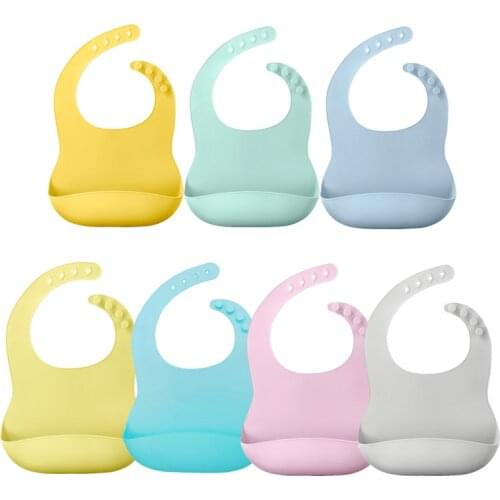 Childrens Cartoon silicone Bibs Silica Gel Saliva Bag Baby Saliva Water-proof Bibs