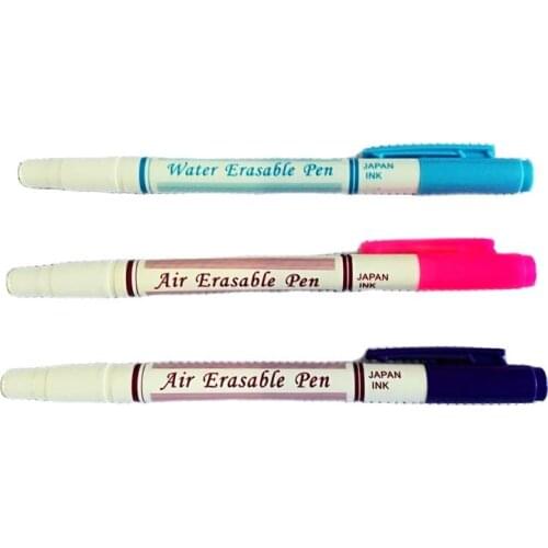Double Side Blue Water Erasable Pen Pink Fabric Marker Paint Pen Purple Air Erasable Pen Textile Markers For Sewing Accessories
