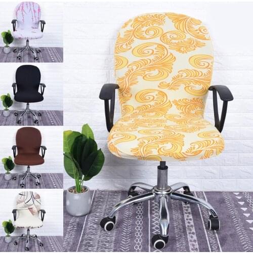 Elastic Office Computer Swivel Chair Cover Stretchable Removable Office Washable Rotating Lift Seat Cover Without Chair Arm