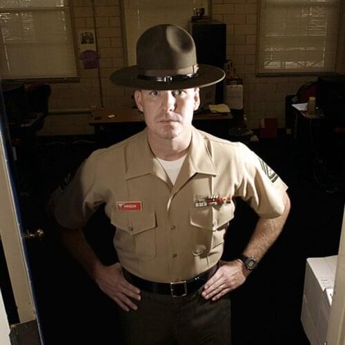 LIHUA Brand 100% Wool Bowler Hat 9cm Brim Brown Color Marine Corps Leather Belt Edition Instructor Hat for men and women