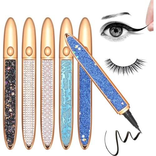 2in1 Lash Glue Liner Pen Waterproof Self-adhesive Magic Eyeliner No Glue Magnetic Needed Long-lasting Eye Liner Makeup Tools