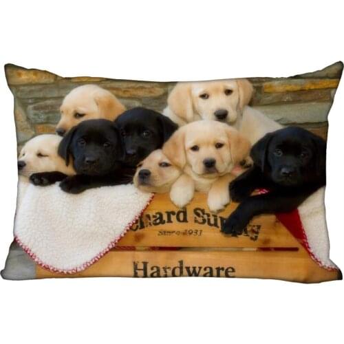 Labrador Retriever Dog Pillowcase 45x35cm(One Side)Rectangle Zipper Pillow Case Print Throw Wedding Decorative Pillowcase Cover
