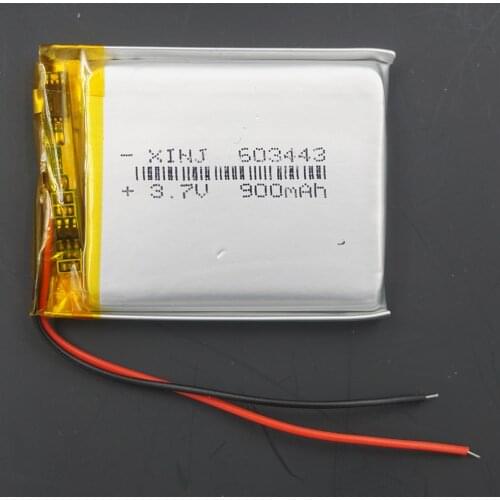 XINJ 3.7V 900mAh lithium polymer battery lipo cell 603443 For Camera DVC DVR GPS Music player speaker Driving Telephone watches