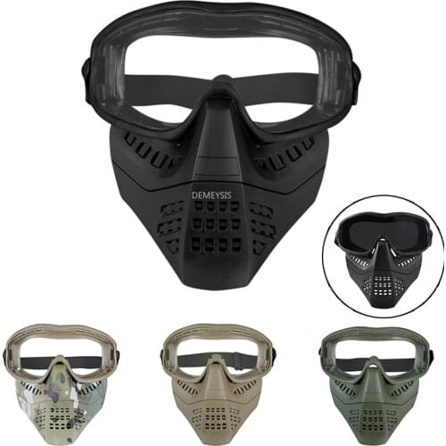 Airsoft Mask Tactical Paintball Shooting Hunting Full Face Protective Mask Cs Army Combat Training Military Accessories Masks