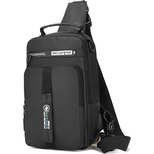 Male Crossbody Bags Backpack for fashion Shoulder Bags USB Charging Messenger Sling Bag Chest Bag Oxford Single Shoulder Pack